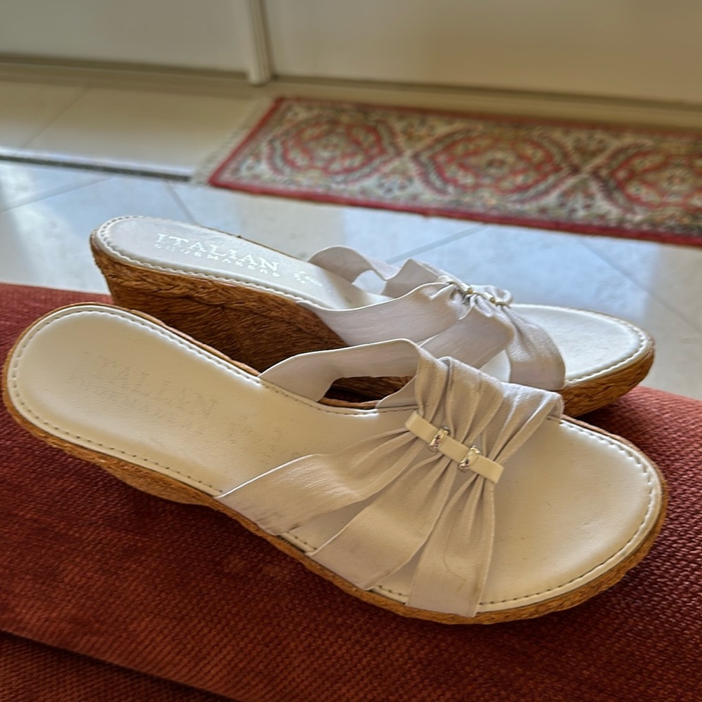Kindly worn size 10 slip on platform shoes
